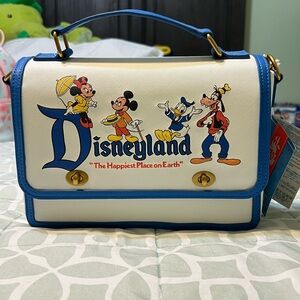 Loungefly Disneyland Crossbody Bag - Blue and White